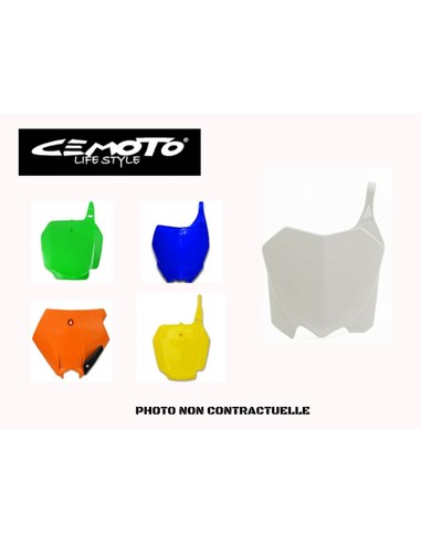PLAQUE NUMERO CE MOTO AVANT ORANGE KTM SX/SXF/EXC/EXCF 98/02